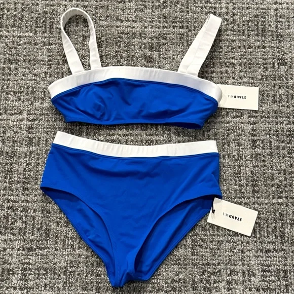 STAUD - Liv Bikini Top + Devon High Rise Bikini Bottoms - Picture 7 of 10